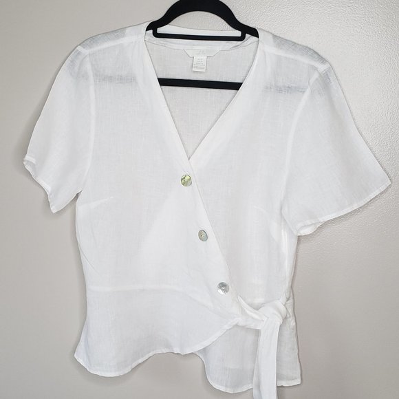 H\u0026M | Tops | Hm Linen Wrapover Blouse 